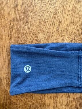 Lululemon License to Train Wide Headband Blue Twill